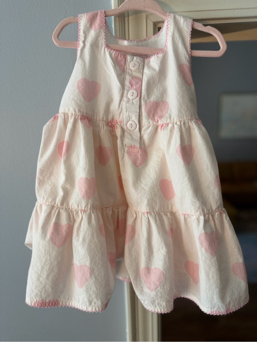 SweetHoney 3T Pink Heart Tiered Dress | Boutique Toddler Girl Spring
